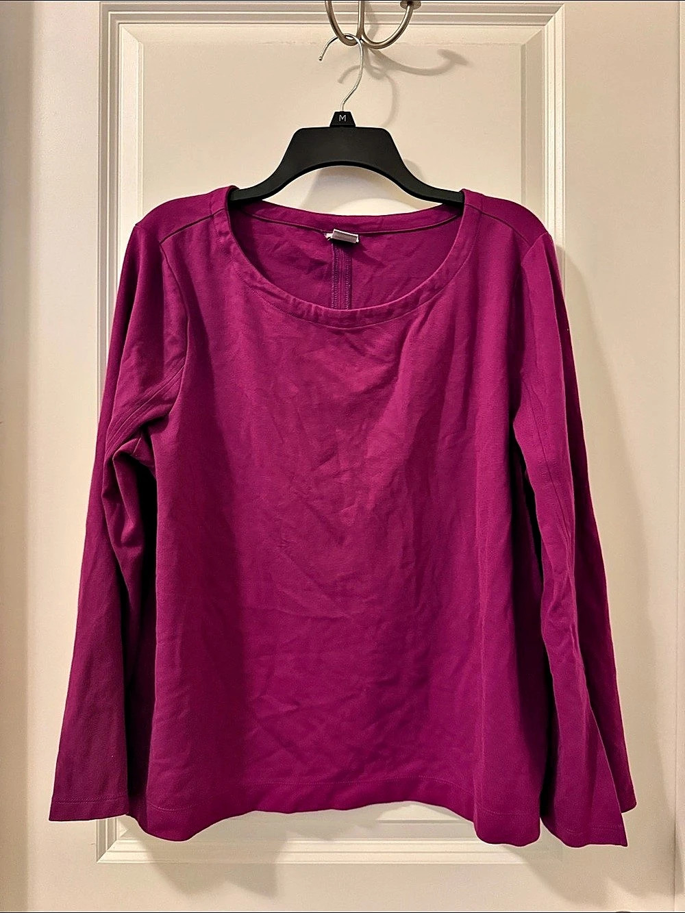 Chico's Ponte Button Sleeve Tunic Purple Size XL